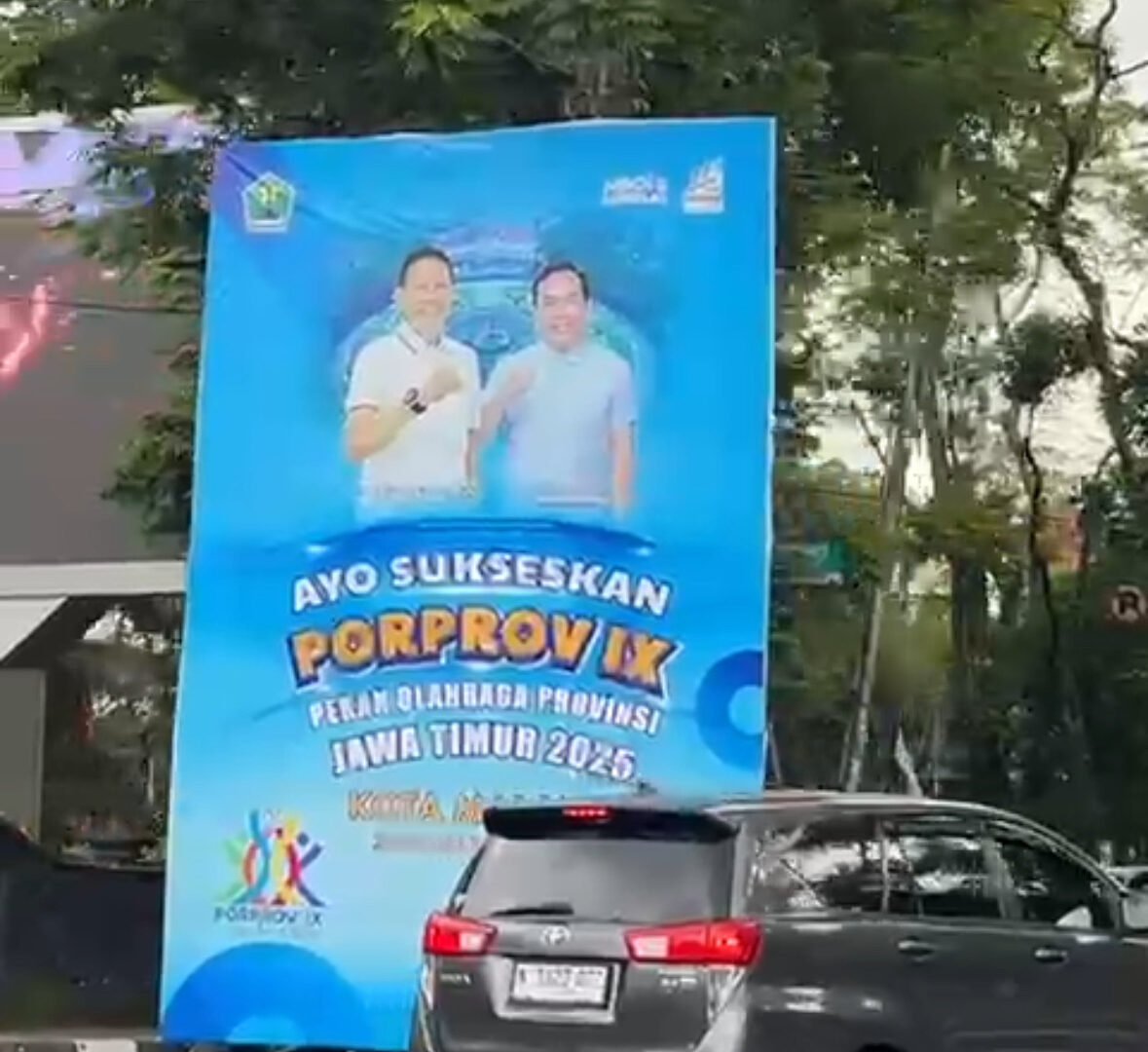 Banner Porprov Jatim Hanya Terlihat Di Sekitar Balai Kota Malang
