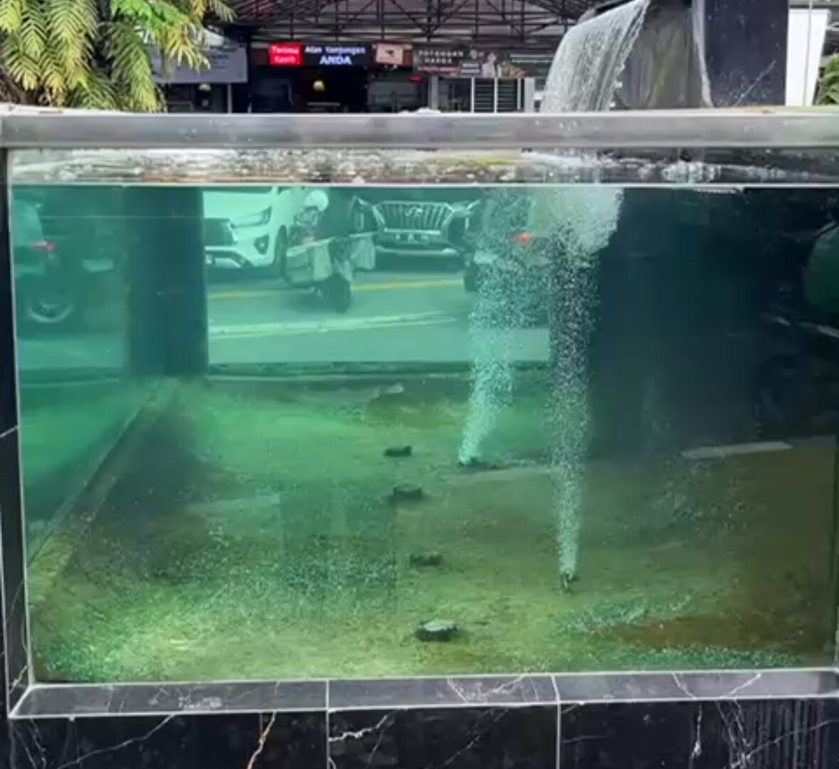 Akuarium Taman Adipura Kota Malang Kosong Usai Ikan Koi Mati Mendadak