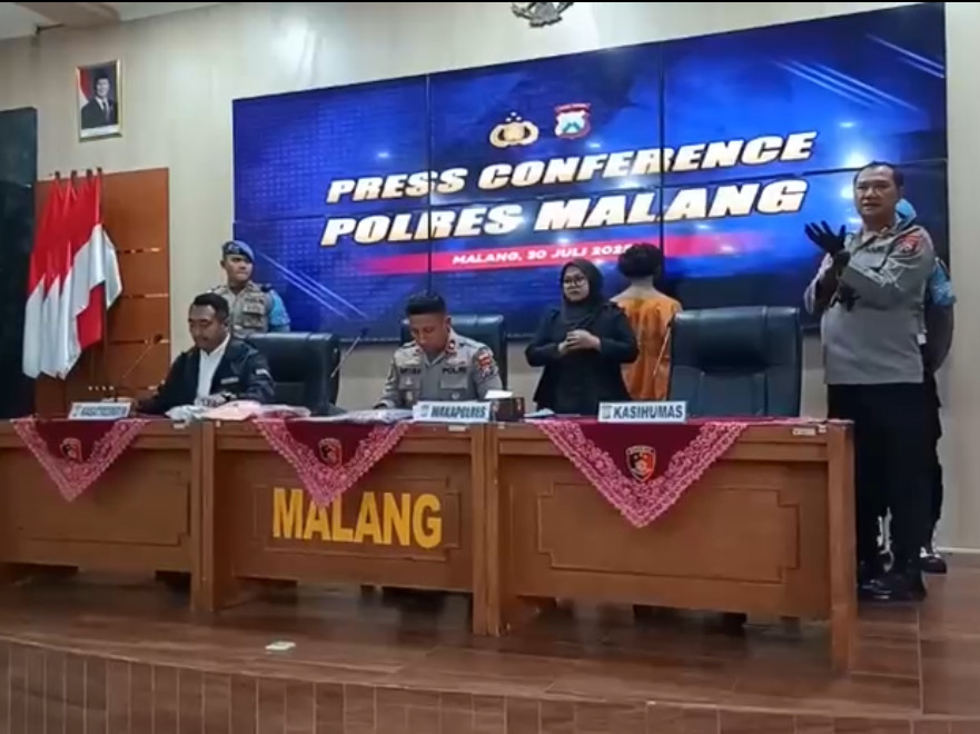 Press Conference Kasus Pencabulan Balita Di Wagir