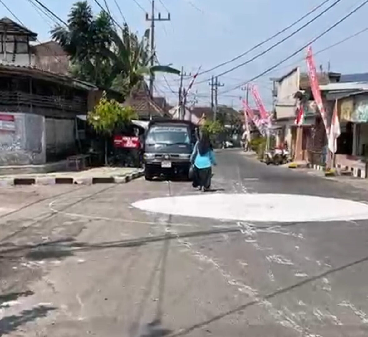 Bekas Mural One Piece Di Blimbing Yang Kini Ditutup Cat Putih