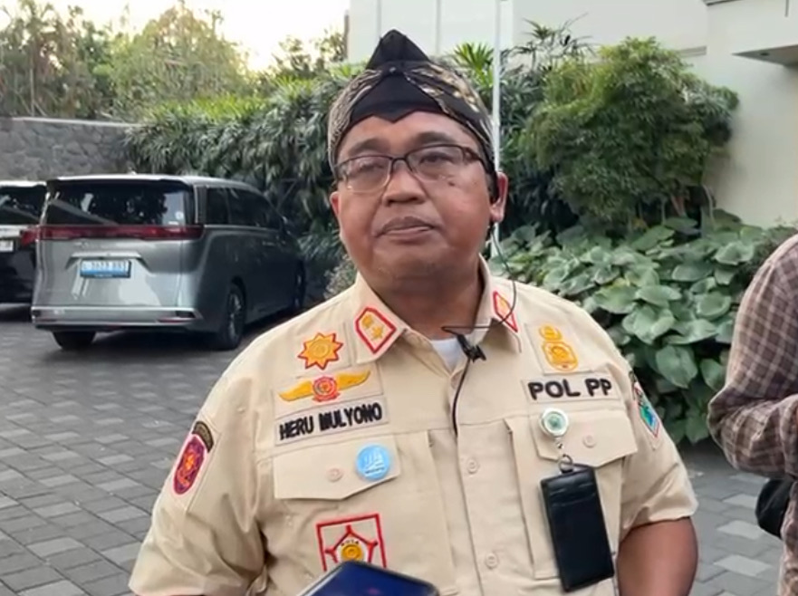 Kasatpol PP Kota Malang, Heru Mulyono, Saat Memberikan Keterangan Kepada Wartawan