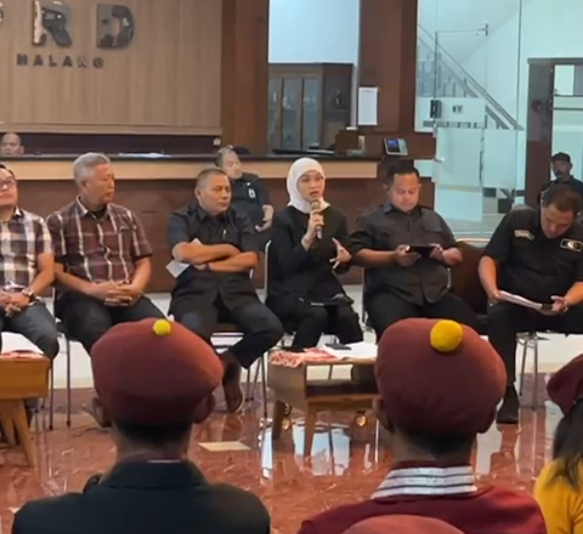 Ketua DPRD Kota Malang Amithya Ratnanggani Menerima Perwakilan Mahasiswa