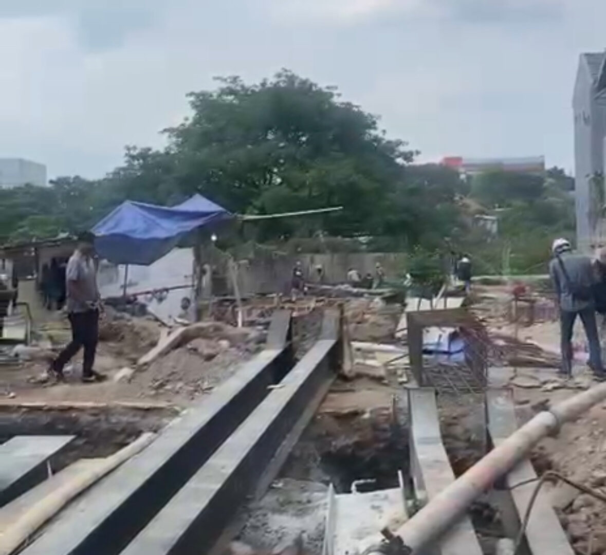 Progres Pembangunan Sentra Parkir Kayutangan Malang