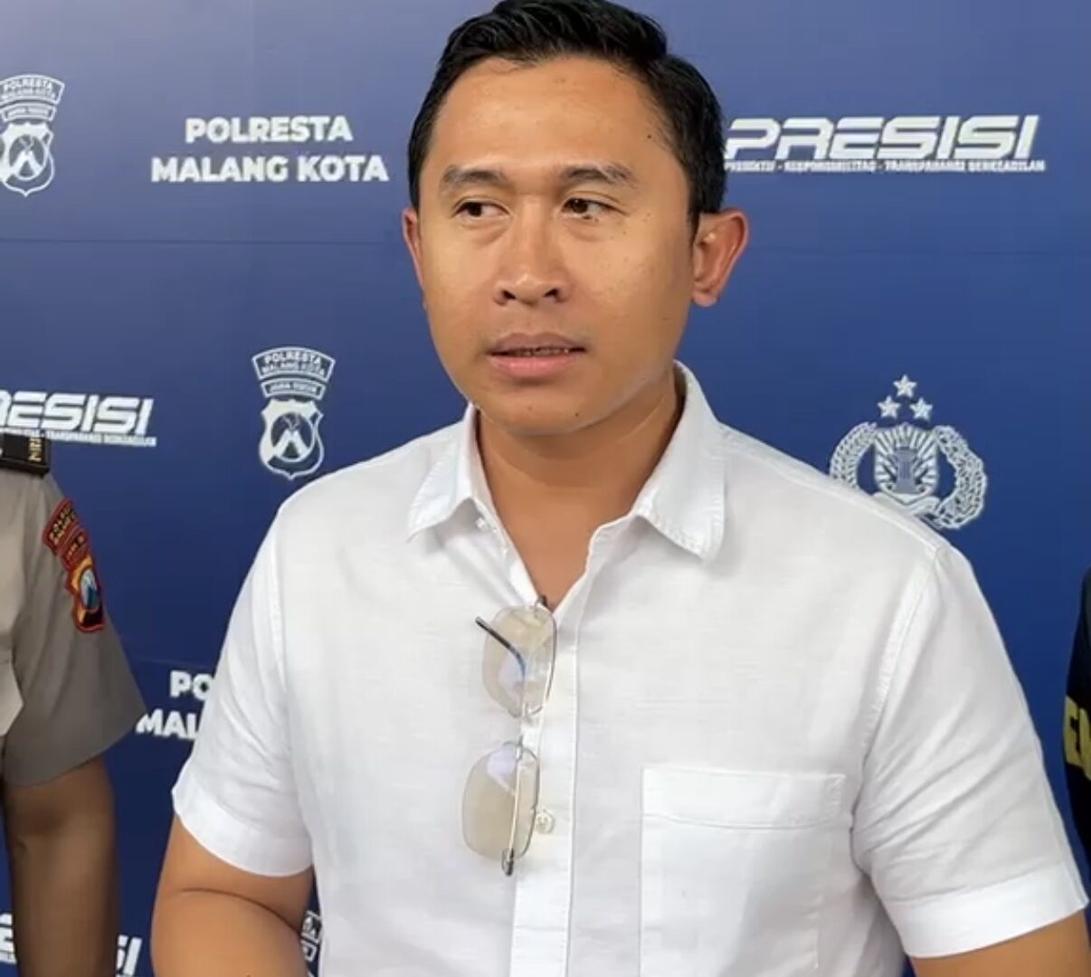 Kasatreskrim Polresta Malang Kota Memberikan Keterangan Kepada Media