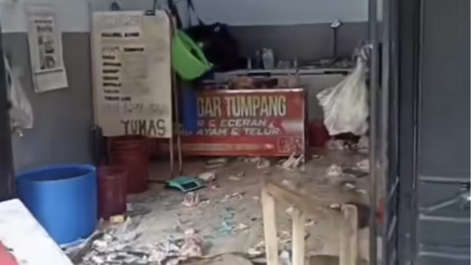 Lokasi Pembacokan Pegawai Bedak Ayam Di Pasar Madyopuro Malang