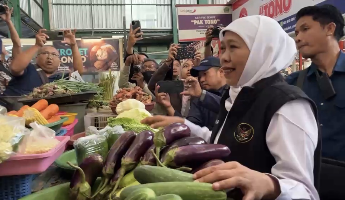 Gubernur Jawa Timur Sidak Pasar Klojen Malang
